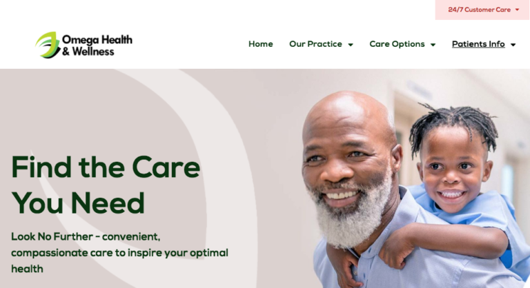 New website screenshot - Omega Health & Wellness ohwjax.com